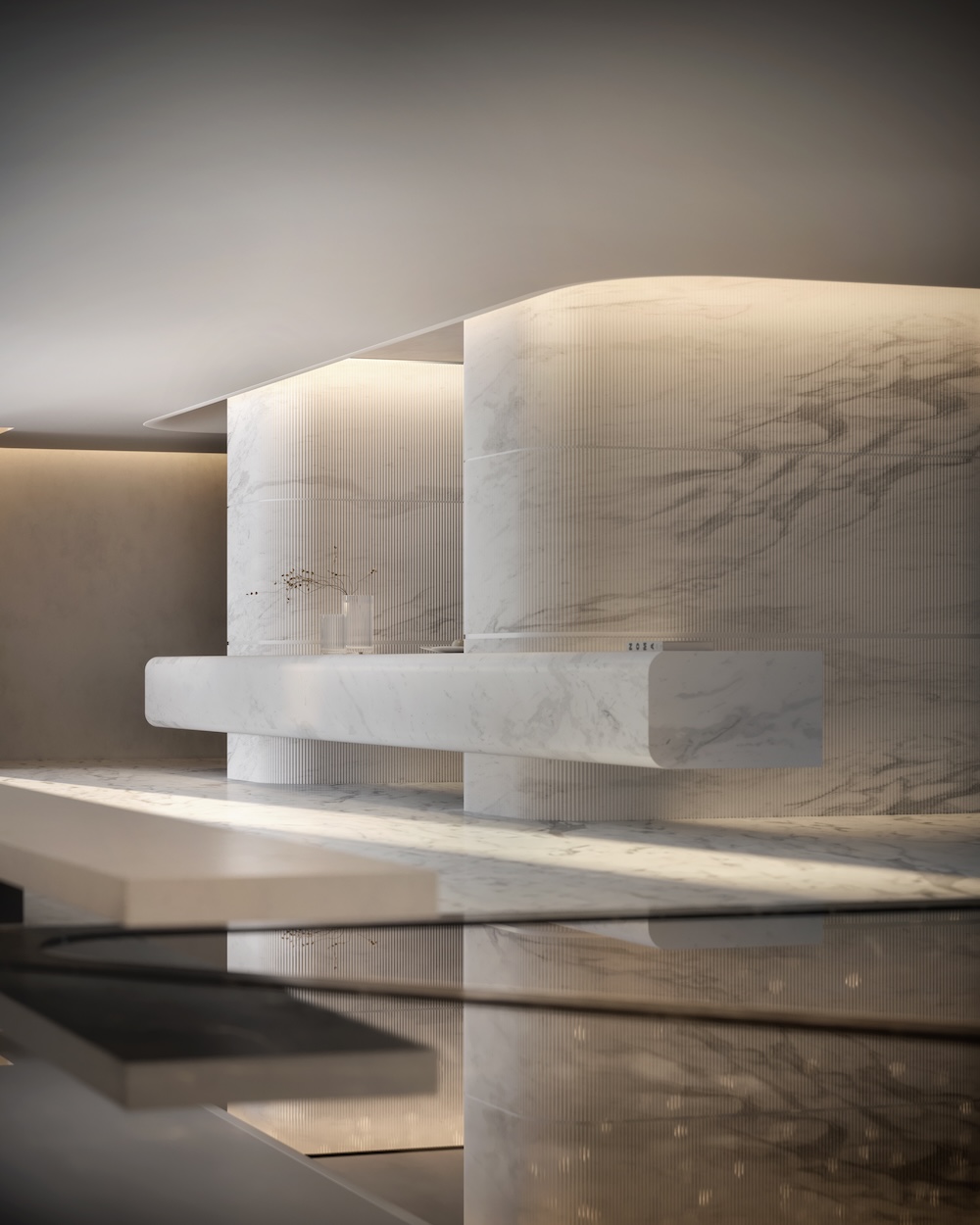 Lobby conceitual de alto padrão